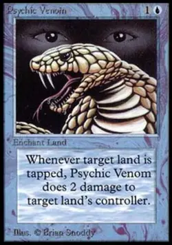 MTG English Psychic Venom Light Play Normal Alpha - Image 1