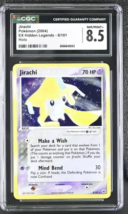 CGC 8.5 Jirachi 2004 EX Hidden Legends 8/101 Holo Pokemon Card - Image 1