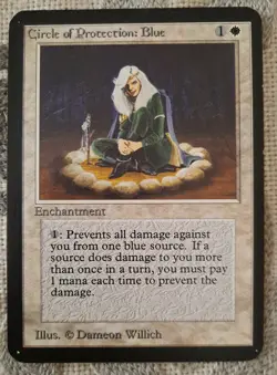 Mtg Alpha Circle Of Protection Blue, Green, Red, And White (4 Card Set) - Image 2