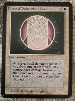 Mtg Alpha Circle Of Protection Blue, Green, Red, And White (4 Card Set) - Image 4
