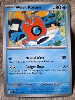 Pokemon Cards: Wash Rotom 61/182 Common Regular | Destined Rivals - Pokemon TCG - Image 1
