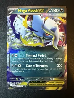 Mega Absol ex 086/132 Mega Evolution Pokemon Card TCG NM - Image 1