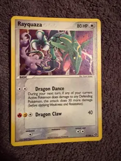 2005 Pokemon TCG Rayquaza EX Emerald Holo Card 9/106 Rare - Image 1