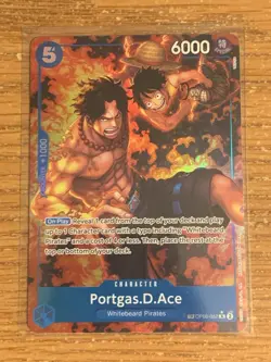 Portgas D Ace OP08-052 Treasure Rare Royal Blood One Piece Card Game - Image 1