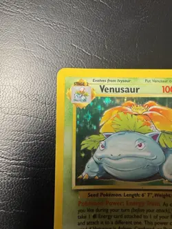 Pokemon TCG Venusaur Base Set Holo Unlimited Rare Card 15/102 LP Condition - Image 5