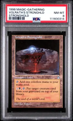 1998 MTG STRONGHOLD VOLRATH'S STRONGHOLD PSA 8 - Image 1