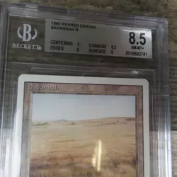 Magic The Gathering MTG Savannah Dual Land Revised 1994 BGS 8.5 NM Graded Rare - Image 4