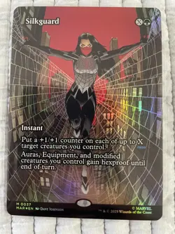 Silkguard (Borderless) 0037 Marvel’s Spider-Man Foil MTG - Image 1