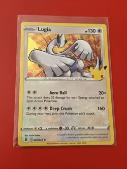 Lugia 022/025 Holo Rare 2021 Pokemon Celebrations 25th Anniversary NM Card - Image 1