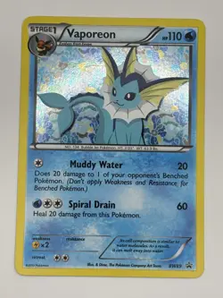 Pokemon Vaporeon BW89 Holo Black Star Promo Black & White Promo Light Play - Image 1