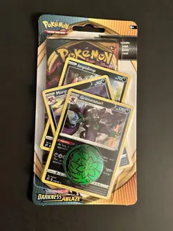 POKEMON DARKNESS ABLAZE CHECKLANE Blister Pack 3 Promo- Grimmsnarl ++ NEW SEALED - Image 1