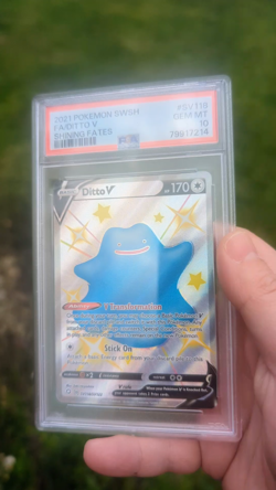 Gem Mint Psa 10 Graded Holo Shiny Ditto V Pokemon CardDITTO V #SV118 RARE - Image 2