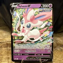 Sylveon V SWSH202 Black Star Promos Ultra Rare Holo Eeveelution Pokemon 2022 NM - Image 2