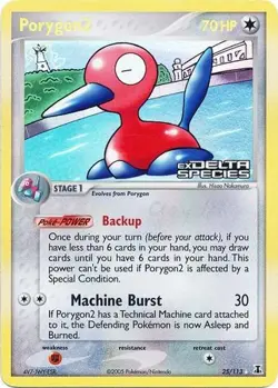 Porygon2 - 25/113 - Rare - Reverse Holo NM, English Pokemon EX Delta Species - Image 1