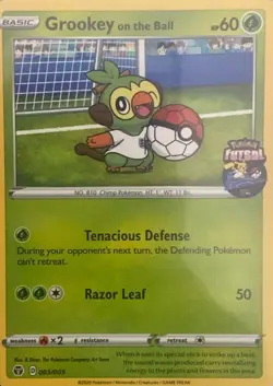 Pokemon Futsal Grookey on the Ball Promo - Excellent, Sleeved, UK Exclusive - Image 1