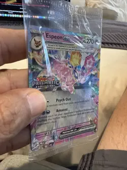 Pokemon TCG Espeon EX Prismatic Evolutions Promo Card 034/131 Stamped Sealed - Image 2