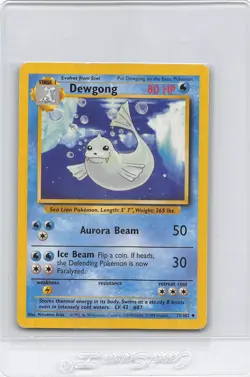 DEWGONG 25/102 - BASE SET - VINTAGE WOTC Pokemon Card - Unlimited - LP/P - Image 1