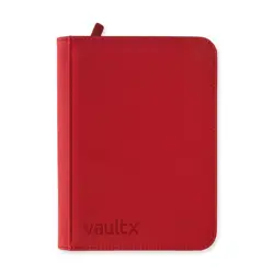 Vault X Fire Red 4-Pocket Exo-Tec Zip Binder - 160 Cards - New - Image 1
