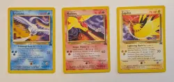 2000 Pokemon Black Star Promo Moltres, Articuno & Zapdos (3) Card Set - Image 1