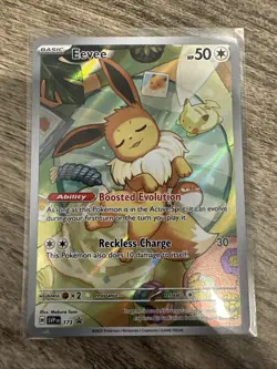 Pokemon Eevee TCG 173 Holo Promo Card Prismatic Evolutions Raw - Image 1