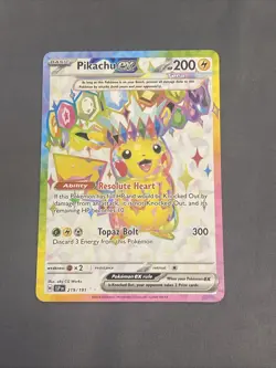 Pokemon TCG Sv08: Surging Sparks Pikachu EX Holo Card 219/191 NM Condition - Image 1