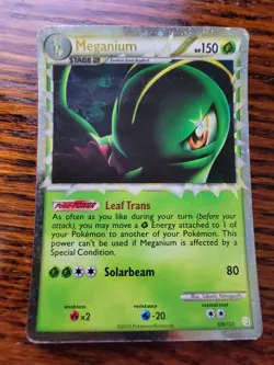 Meganium 109/123 Prime Holo Rare HGSS Triumphant 2010 Pokemon Card PL - Image 1