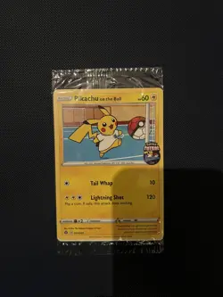 Sealed - Pikachu On the Ball Pokemon Card, 001/005, Fustal Football Promo - Image 1