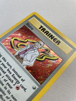 Pokemon Trainer Card Blaine Gym Challenge 17/132 Vintage Holo Rare - Image 3