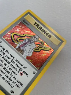Pokemon Trainer Card Blaine Gym Challenge 17/132 Vintage Holo Rare - Image 4