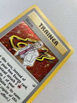 Pokemon Trainer Card Blaine Gym Challenge 17/132 Vintage Holo Rare - Image 5