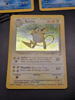 2nd Edition Base Poliwrath Gyarados Raichu Pokemon Cards Lot - Image 2
