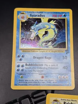 2nd Edition Base Poliwrath Gyarados Raichu Pokemon Cards Lot - Image 4