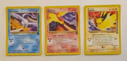 2000 Pokemon Black Star Promo Moltres, Articuno & Zapdos (3) Card Set 🔥 - Image 1