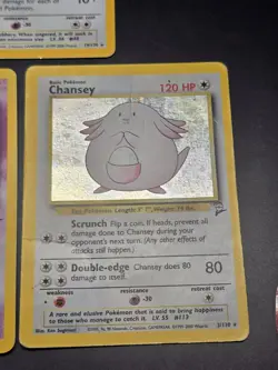 2nd Edition Base Wigglytuff Alakazam Chansey Pokemon Cards Lot - Image 2