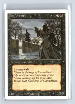 (4x) BOG WRAITH - MTG Magic the Gathering Card - Revised - Uncommon - Image 1