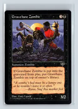 (2x) GRAVEBANE ZOMBIE - MTG Magic the Gathering Card - Mirage - Common - Image 1