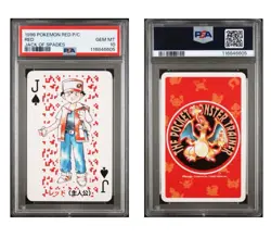 PSA 10 Pokemon Red Version Playing Card Red Jack of Spades Poker Charizard - Image 1