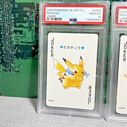 Pikachu PSA 10 Pokemon Silver Playing Card Joker #025A #025B Poker Sequential 2 - Image 2