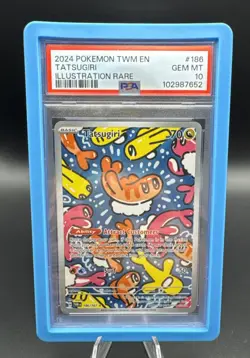 Pokemon TCG Tatsugiri Twilight Masquerade Illustration Rare Card 186/167 PSA 10 - Image 1
