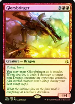 MTG Glorybringer FOIL NM Amonkhet AKH Magic Gathering card red rare EDH dragons - Image 1