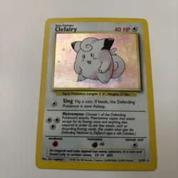 Clefairy 5/102 Base Set Holo Rare Vintage 1999 Pokemon Card LP+/NM - Image 1