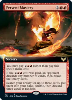 1x Fervent Mastery ~ Extended Art - Foil NM-Mint, English Strixhaven: School of - Image 1
