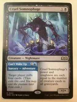 MTG WOE: Cruel Somnophage Can't Wake Up (Creature/Adventure) Regular Rare 0222 - Image 1