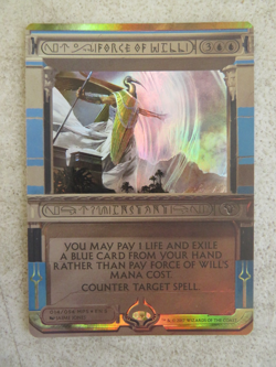 2017 Magic The Gathering Masterpiece Series Invocations Force Of Will 014/054 - Image 1
