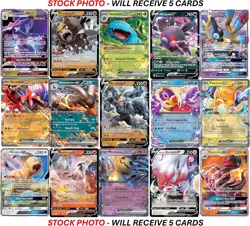 5 Pokemon Ultra Rare Card Lot - V, Gx, ex, Assorted Variety - No Duplicates - Image 5