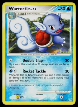 Pokemon Card Wartortle 65/127 Platinum - Image 1