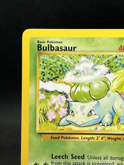 Pokemon TCG Base Set Bulbasaur Non Holo Common 44/102 Vintage WOTC NM - Image 2