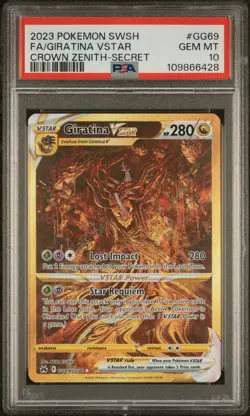 2023 POKEMON SWORD & SHIELD CROWN ZENITH SECRET FULL ART/GIRATINA VSTAR PSA 10 - Image 1