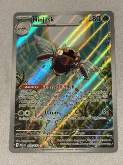 2025 Pokemon Mega Evolution Ninjask Illustration Rare #137/132 Pack To Sleeve - Image 1