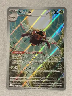 2025 Pokemon Mega Evolution Ninjask Illustration Rare #137/132 Pack To Sleeve - Image 2